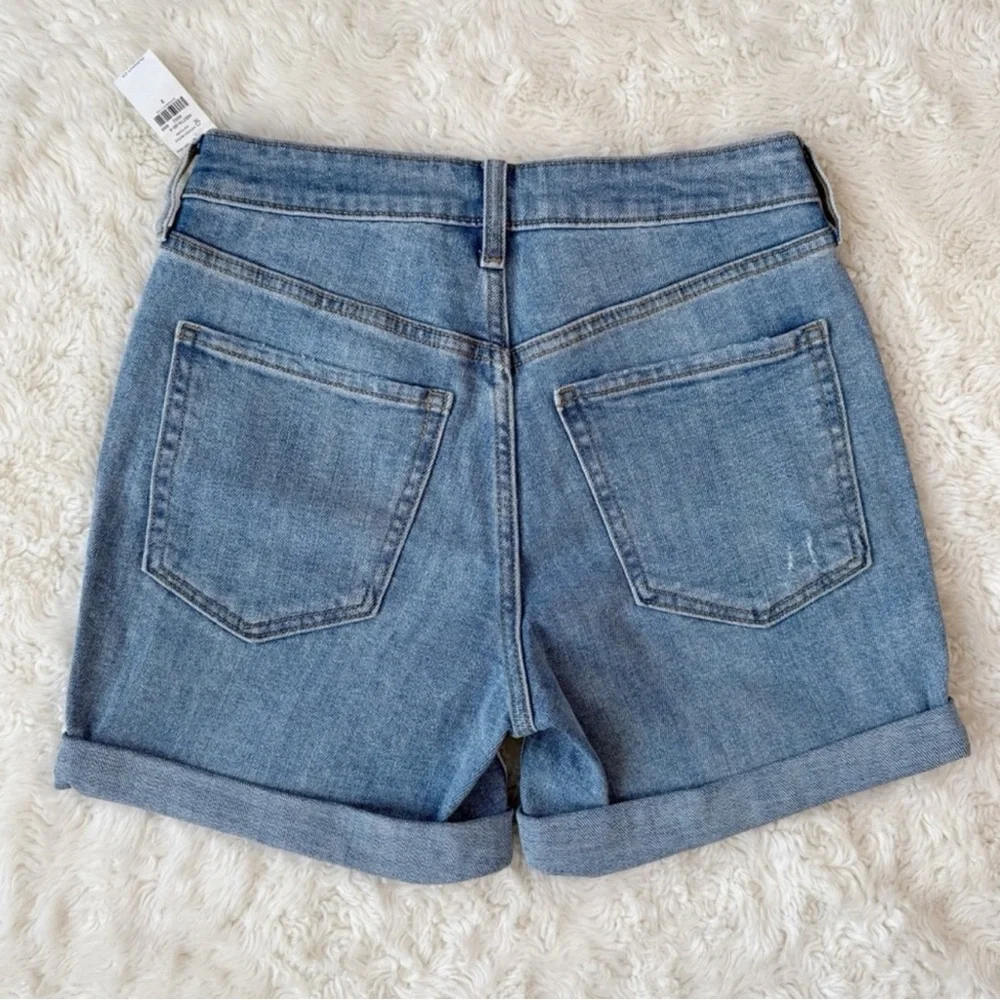 NWT Old Navy Women Blue Hight Waist OG Straight Denim Shorts US2 Preppy Classic - Picture 5 of 9